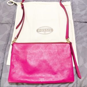 Fossil Sydney Fuchsia Crossbody NWOT